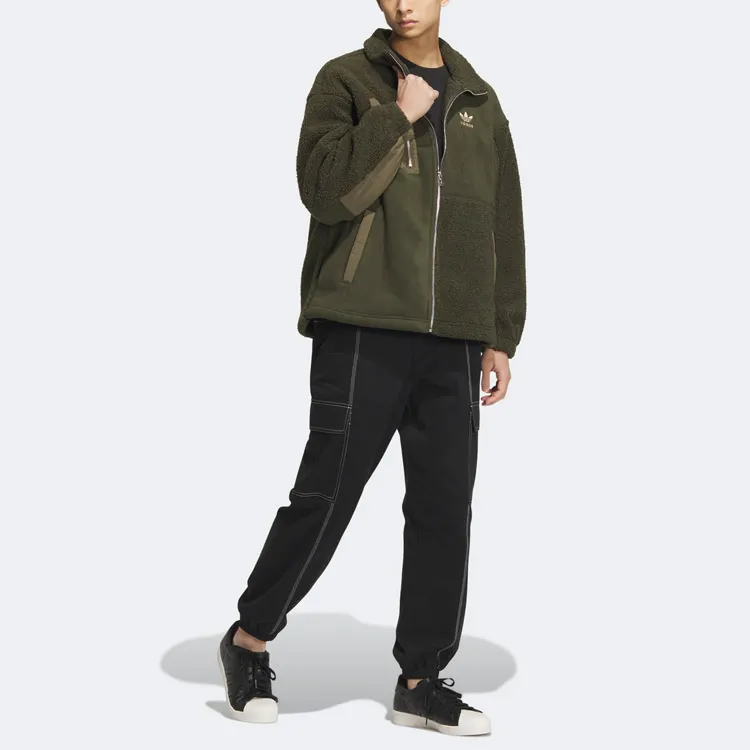 Adidas Originals Velvet Jackets Men Night Cargo Green-1