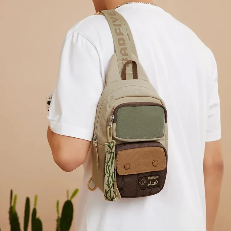 LiNing Badfive Polyamide Sling Bag Regular Unisex Khaki-8