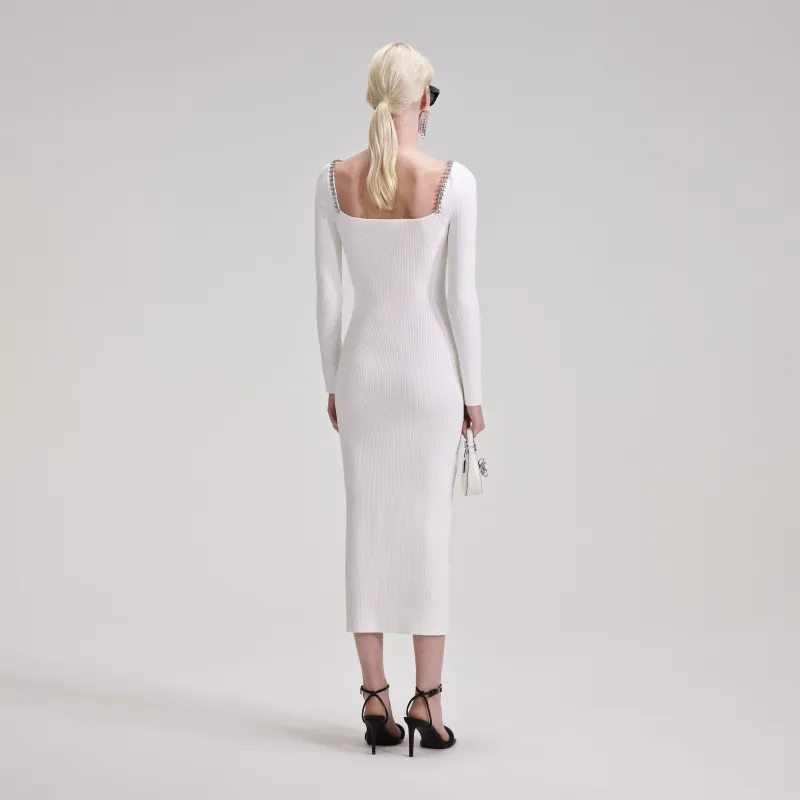 Self portrait Long Sleeved Dresses Women's White-1