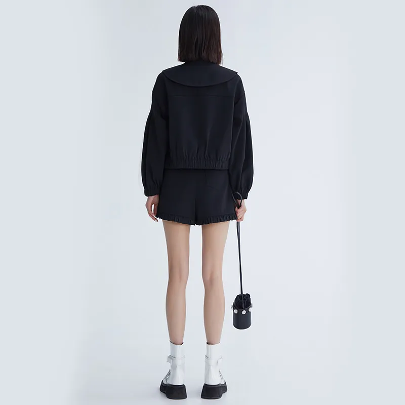 LOFT SHINE Loose Fit Jacket Women's Black-2