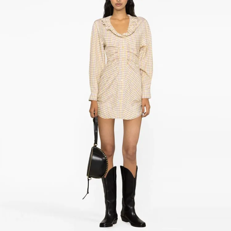 ISABEL MARANT Striped Long Sleeved Dress-1