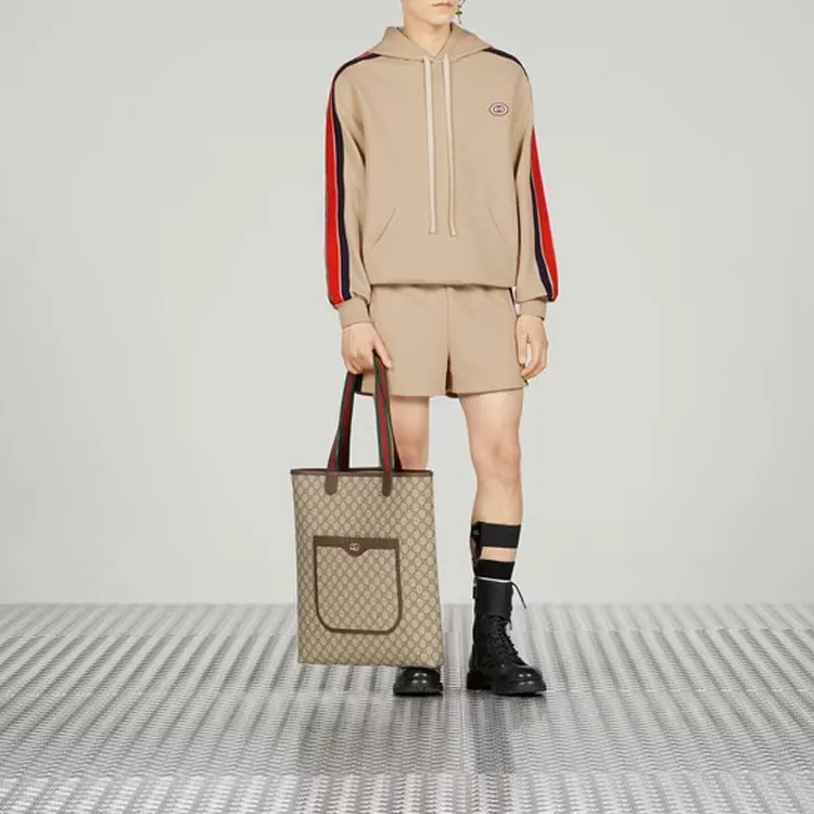 GUCCI Stripe detail Gg Hoodie-1
