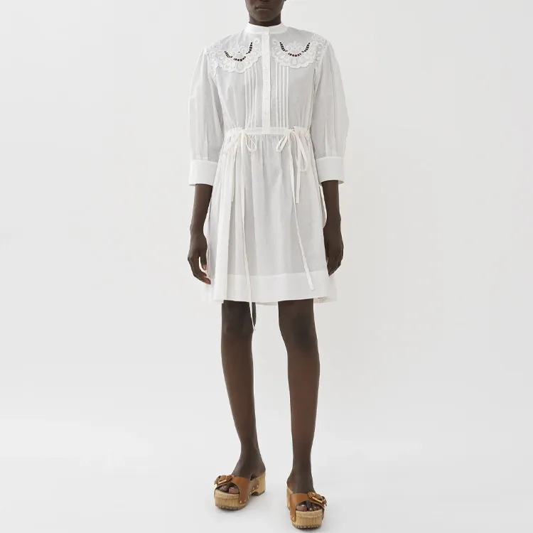 See By Chloe Embroidered Chemise Dress-1