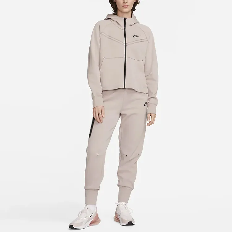 Nike Sportswear Women's Tech Fleece Full Zip Hoodie Diffused Taupe/Black-2