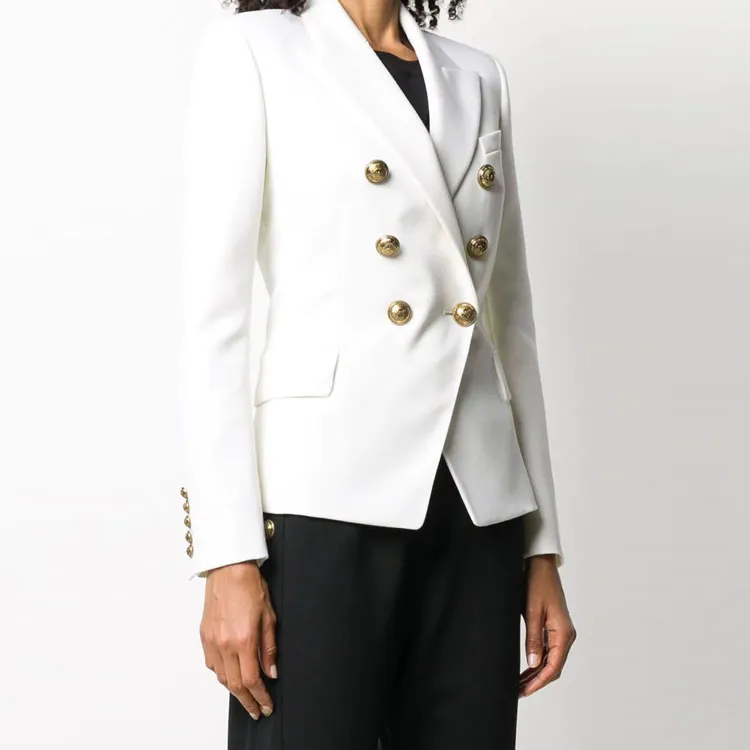 BALMAIN Double breasted Leather Blazer-3
