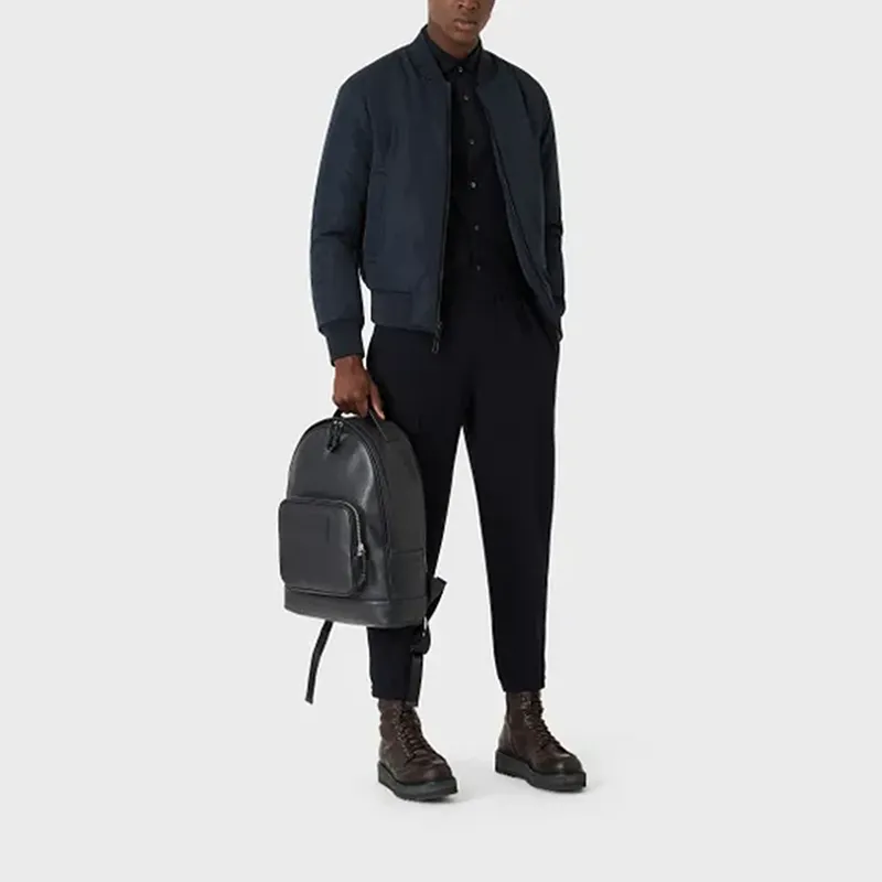 EMPORIO ARMANI Curved Hem Buttoned Shirt-4