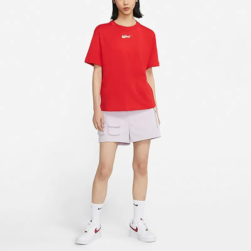 Nike T Shirts Women's Red-2
