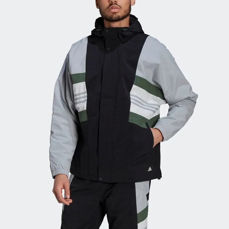 Adidas Jackets Men Silver Gray-2