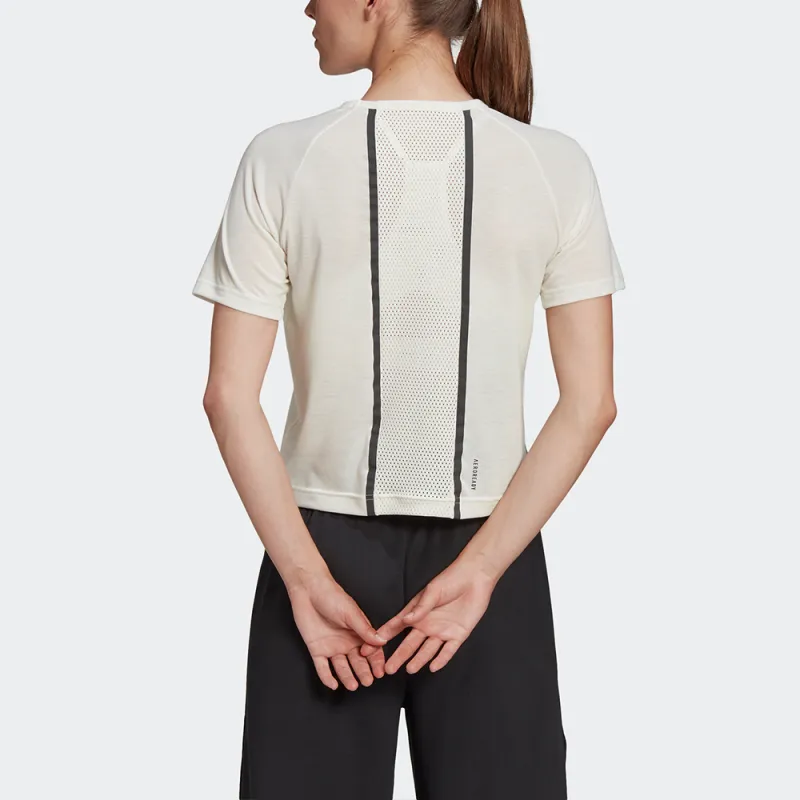 Adidas Crop Tops Women's Jade White-4