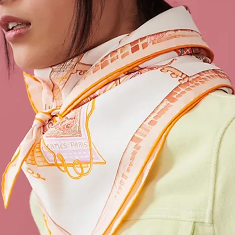 HERMES Chevaloscope Silk Scarves Unisex-1