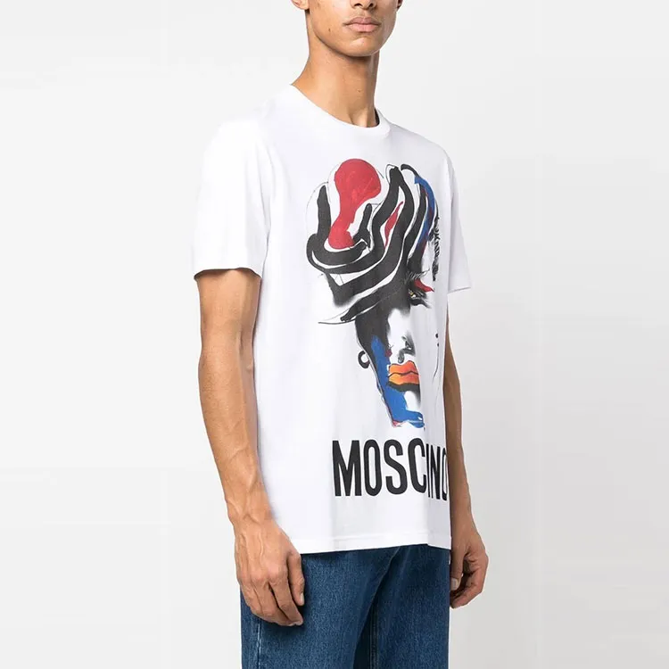 MOSCHINO Logo Printed Crewneck T Shirt-3