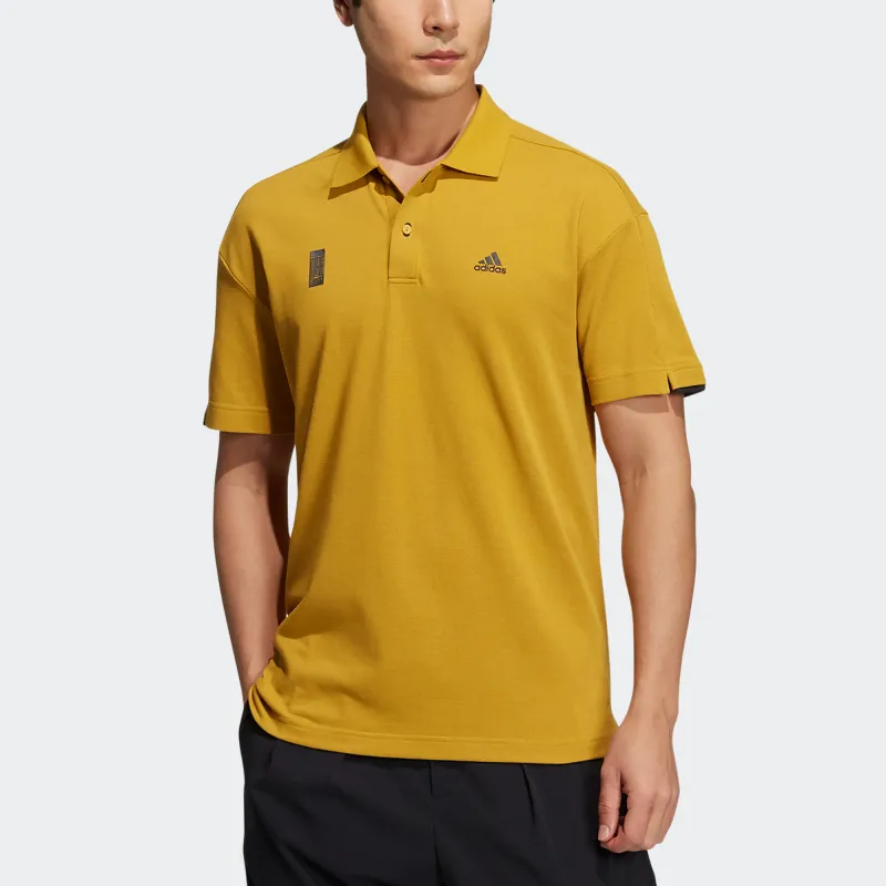 Adidas Polo Shirts Men Gold-1