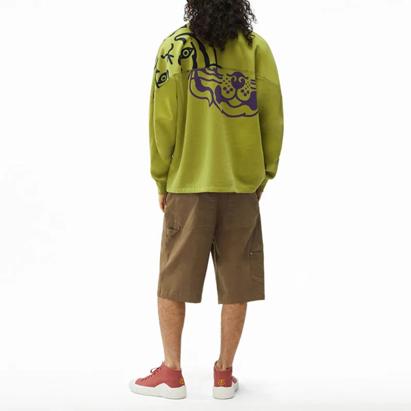 KENZO Sweatshirts Men Khaki Green-3