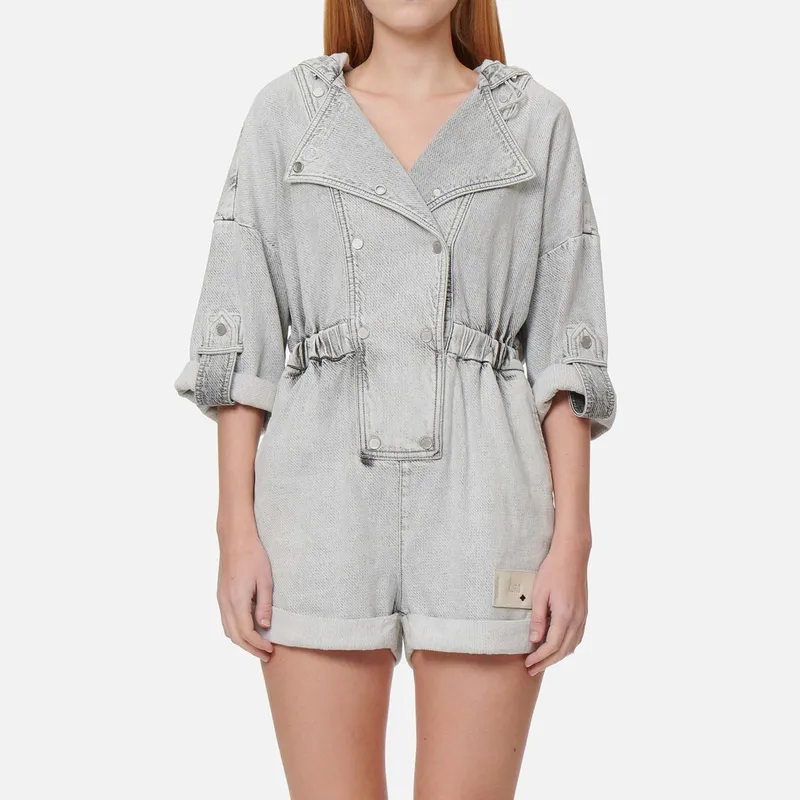 EVISU Denim Shorts Women's Gray-3
