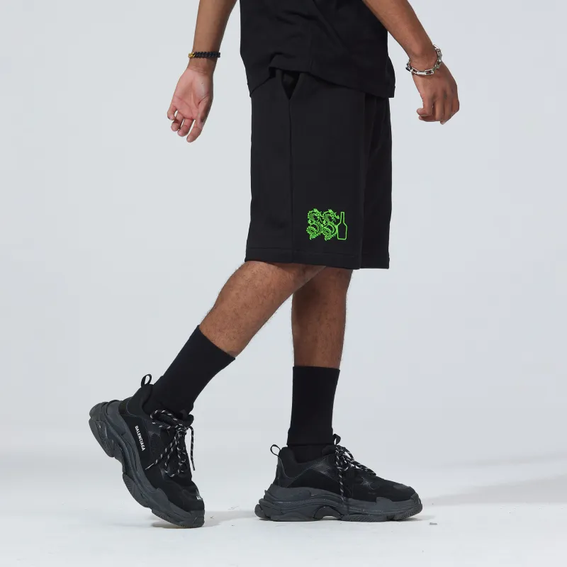 Hennessy X 88rising X Hennessy New Point Casual Shorts Unisex Black-4