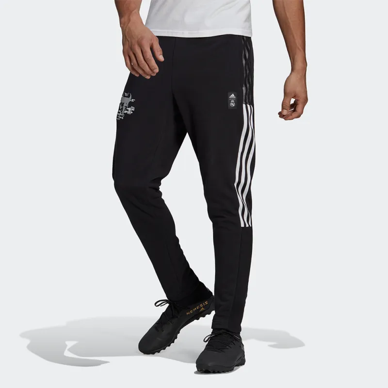 Adidas Real Madrid Knitted Sports Pants Men's Black-3