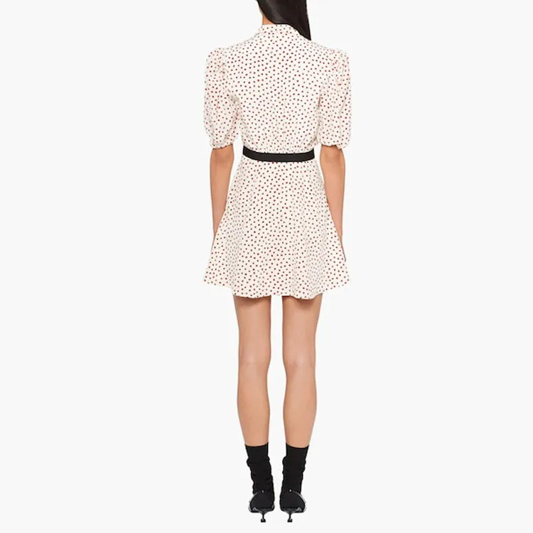 MIU MIU Short-Sleeved Dresses Women's Beige-1