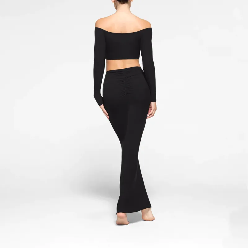 Skims Crop Tops Women's ONYX Black-2