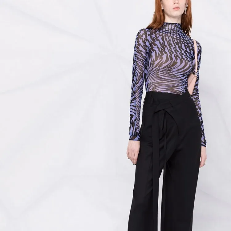 Mugler T-Shirts Women's Purple-1
