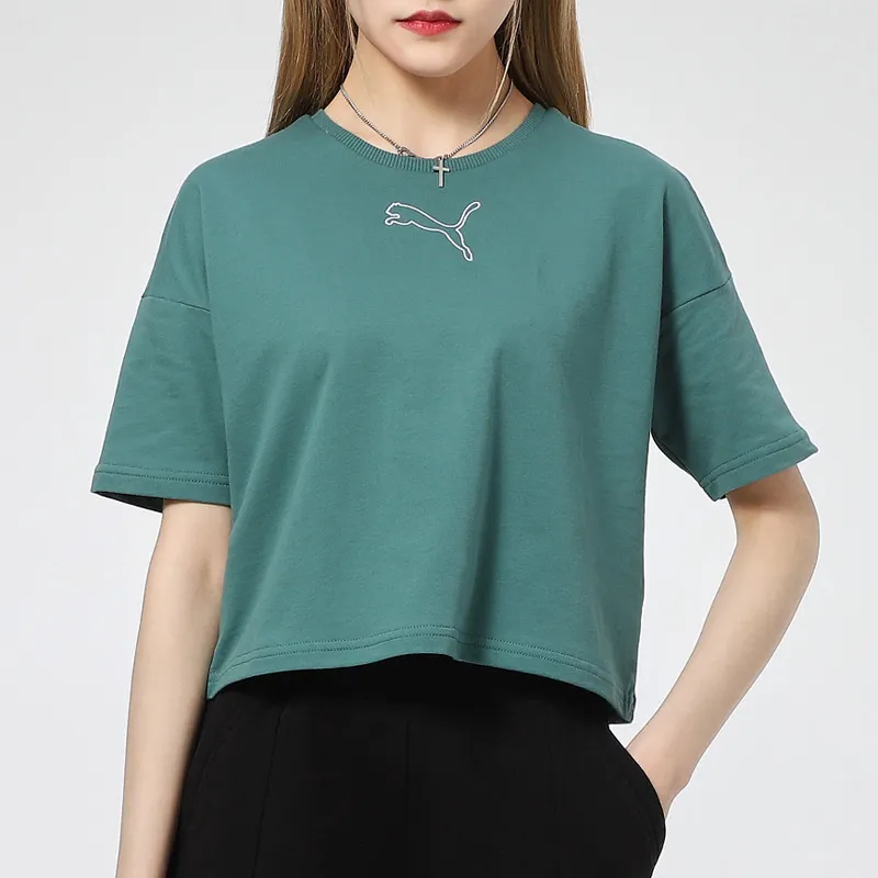 PUMA Crop Tops Women's Green-2