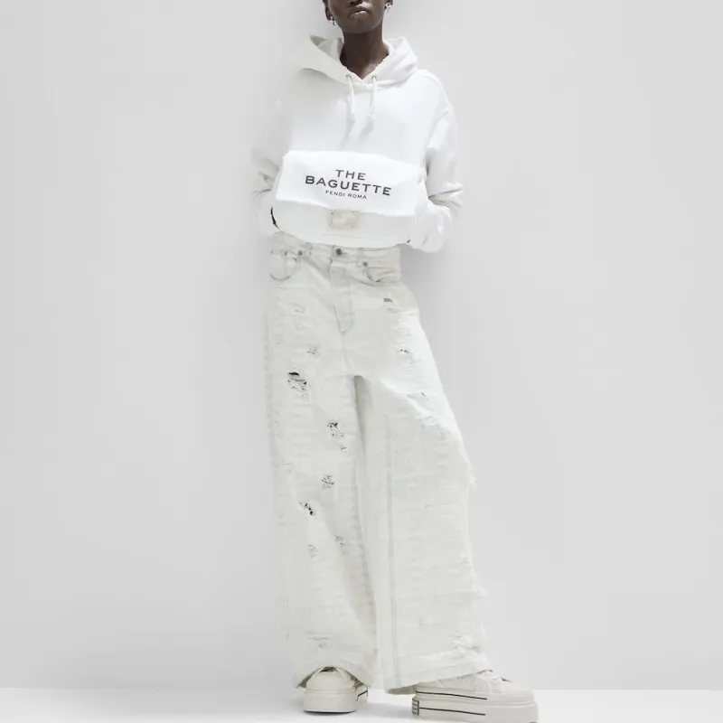 FENDI By Marc Jacobs Jersey Sweatshirt White-2