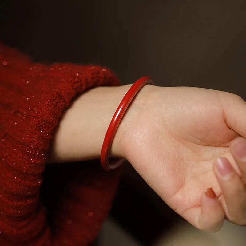 Asia Star Reconstructed Cinnabar Bangles Women's-2