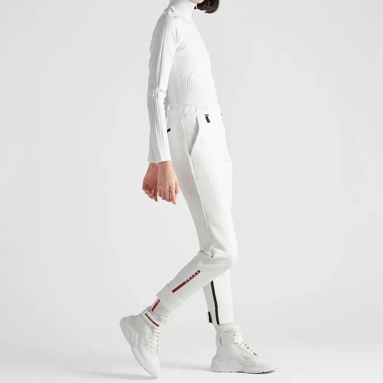 PRADA SS23 Knitted Sweatpants Women's White-4