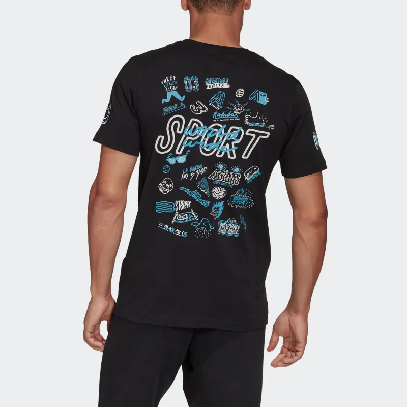 Adidas T Shirts Men Black-3