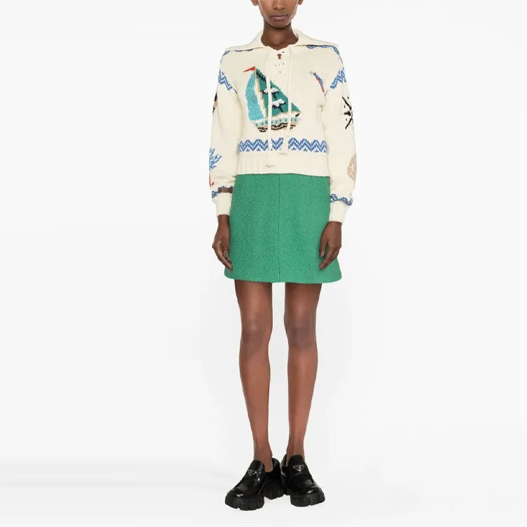 RED VALENTINO Casual Short Skirts Women's Green-1
