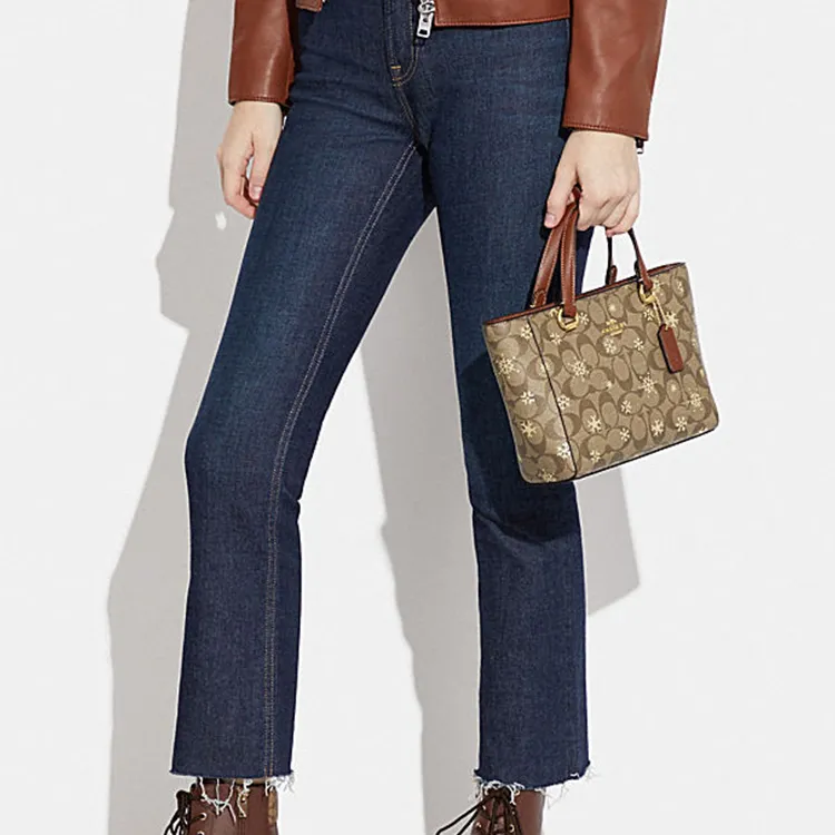 COACH Alice Artificial Leather Shoulder Bag Crossbody Bag Handbag Small Size Women's Brown-3