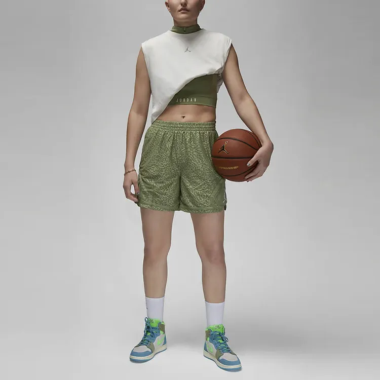 Jordan Casual Shorts Women's Oil Green-1