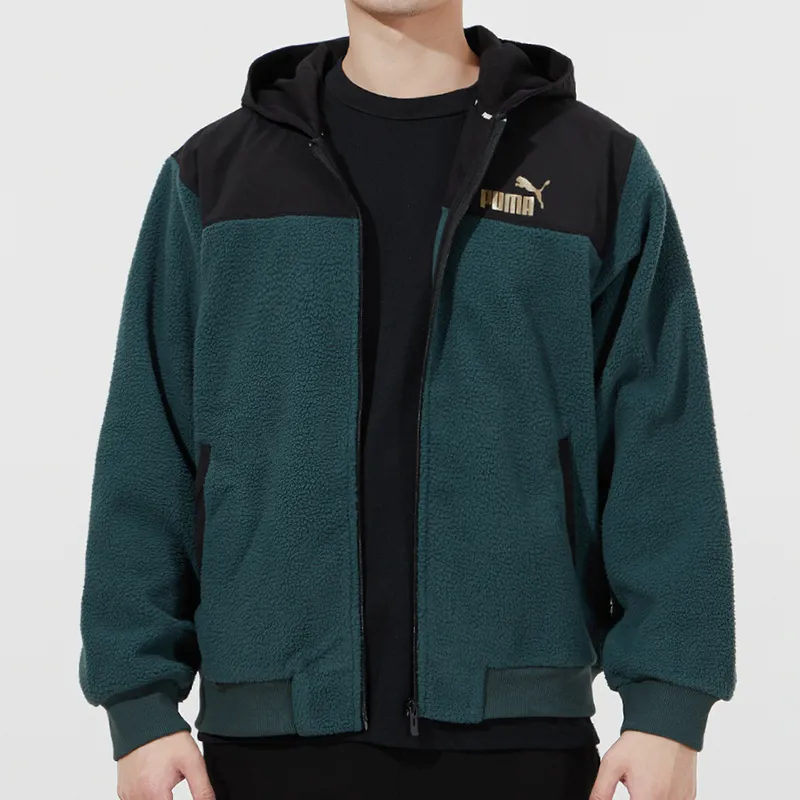 PUMA WINTERIZED Velvet Jackets Men Green-2
