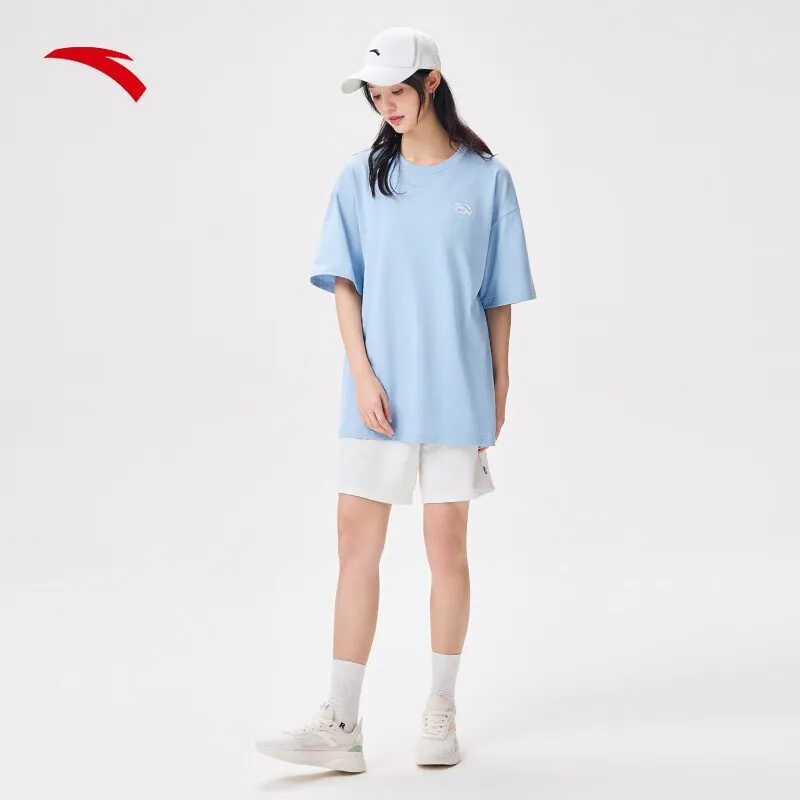 Anta Life Collection T Shirt Unisex Ceramic Blue-4