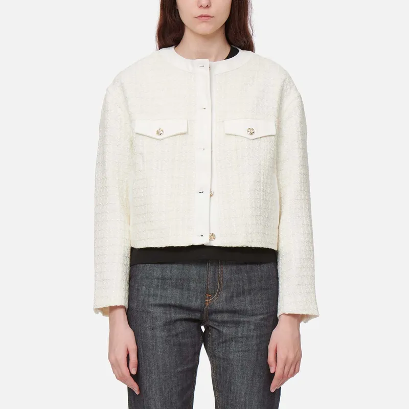 EVISU Cropped Coats Women's White-2