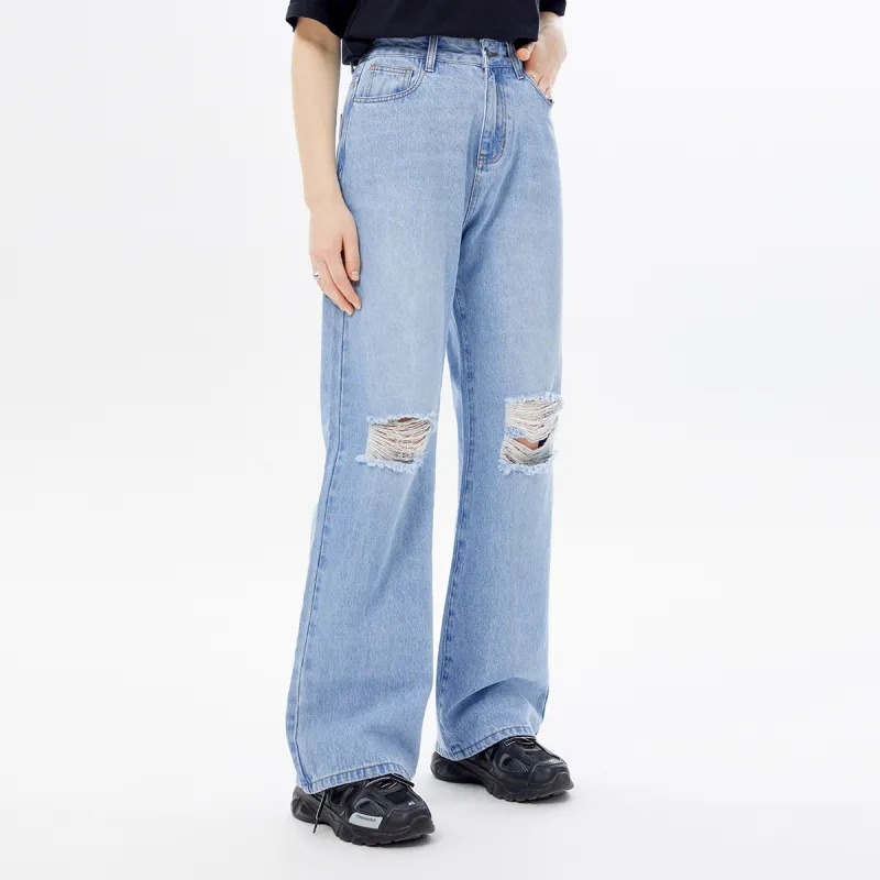 I'M ONE Ripped Pants Jeans Fall Women's-2