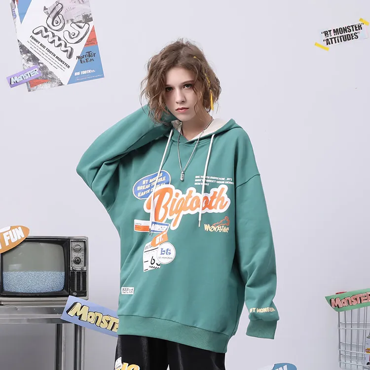 Bt Hooded Loose Fit Sweatshirt Unisex-3