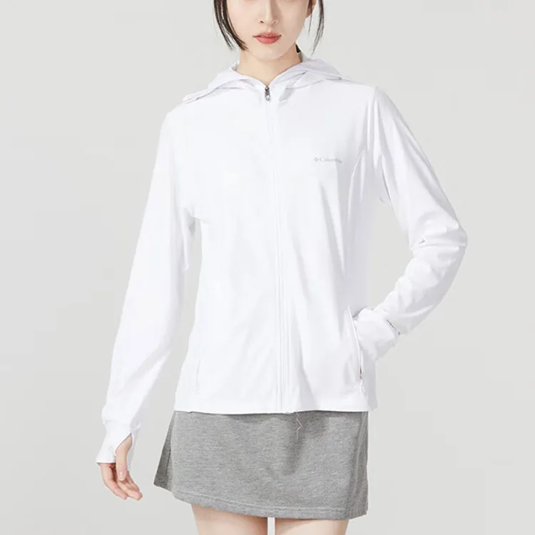 Columbia Dust Resistant Windproof UV Protection Sun Protection Clothing Women's White-3