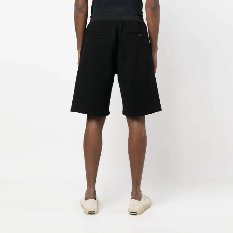 SAINT LAURENT Logo Embroidered Drawstring Shorts-3