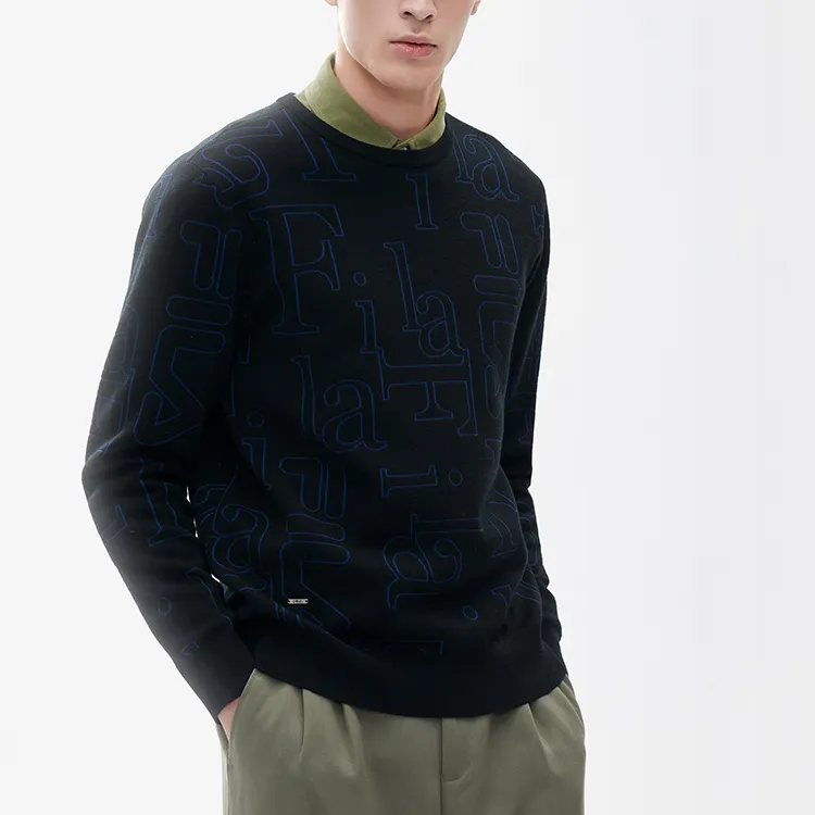 FILA Sweaters Men Jet Black-5