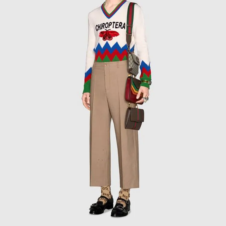 GUCCI SS23 Knee-High Socks Men's 1 Pack Brown-1