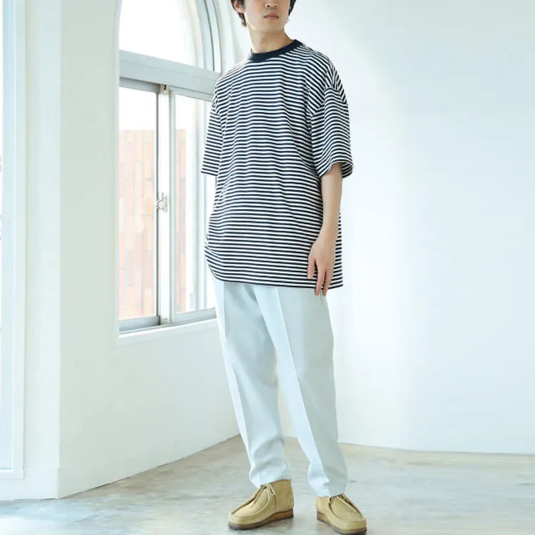 Beams Casual Pants Men Sax Blue-3