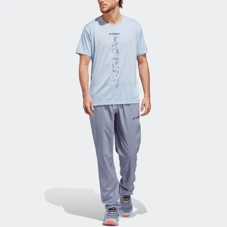 Adidas T Shirts Men Light Pink Blue-4