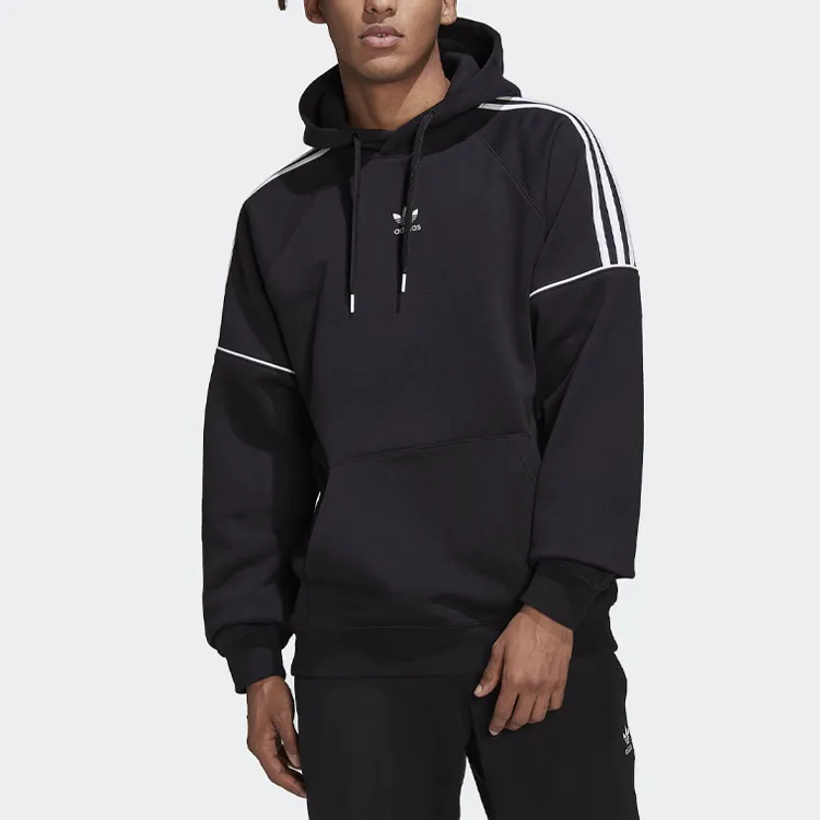Adidas Three-stripe Cotton Hoodie-1