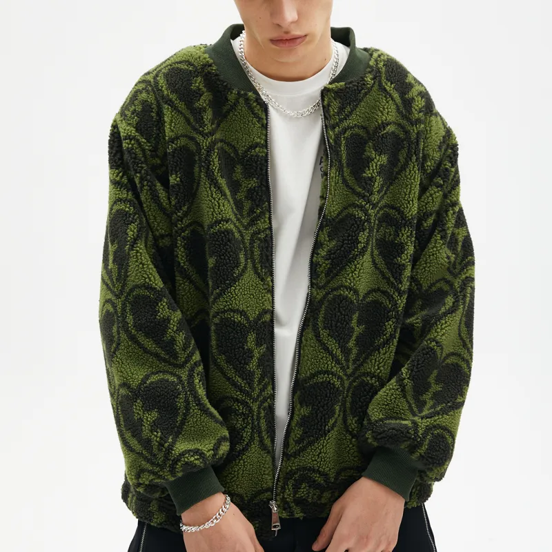 A11SLAVE Loose Fit Thickened Jacket Unisex Army Green-4
