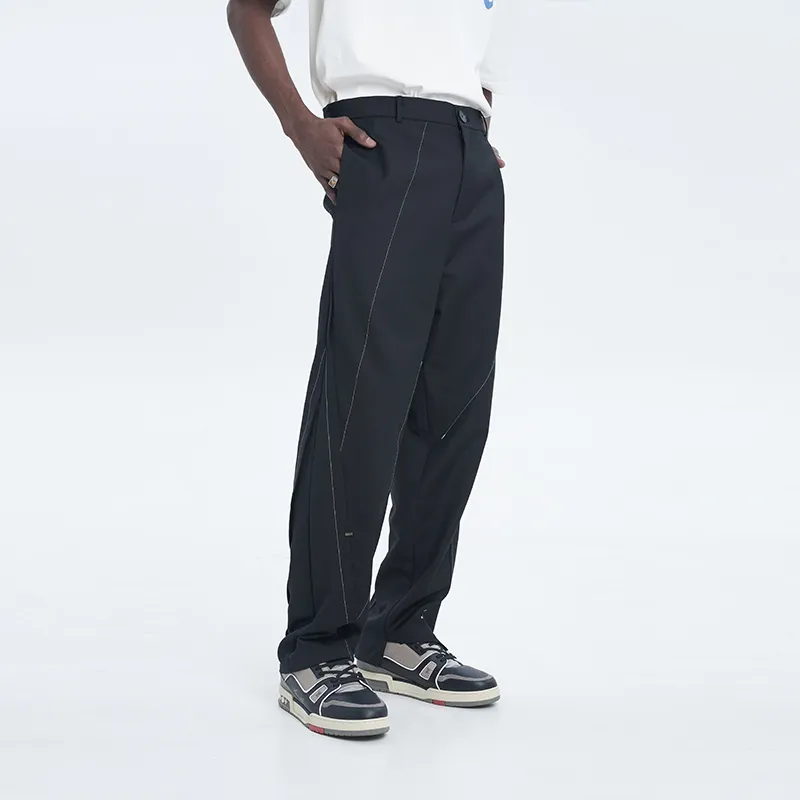 HARSH AND CRUEL Casual Pants Unisex Black-3