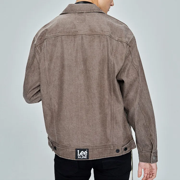 Lee Denim Jackets Men Brown-2