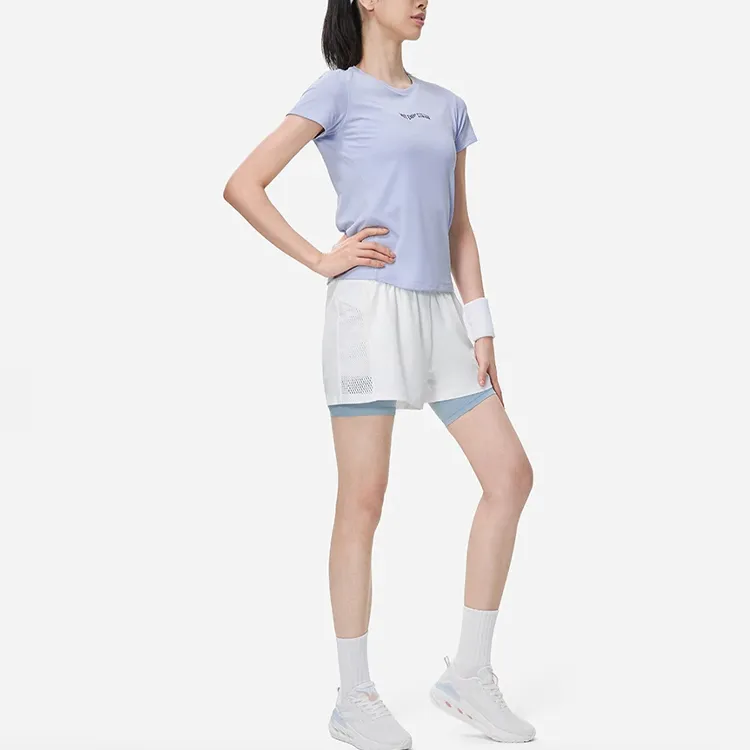 LINING Running Collection T Shirts Women's Sky Feather Blue-4