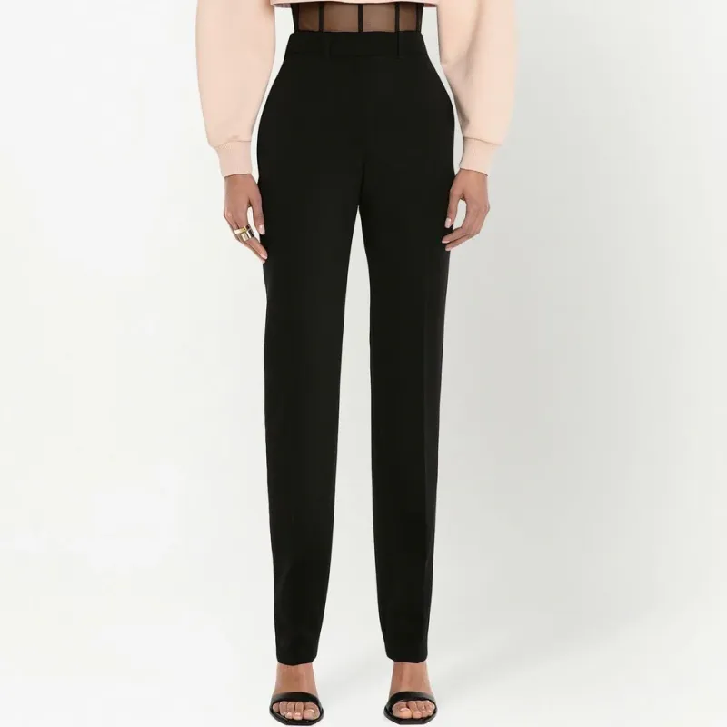 Alexander McQueen High-Waist Pleat Detailed Trousers-1