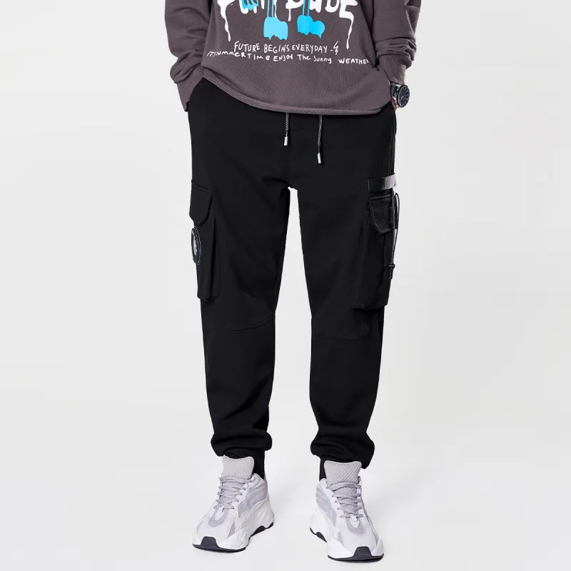 GUKUUL Casual Pants Unisex Black-2