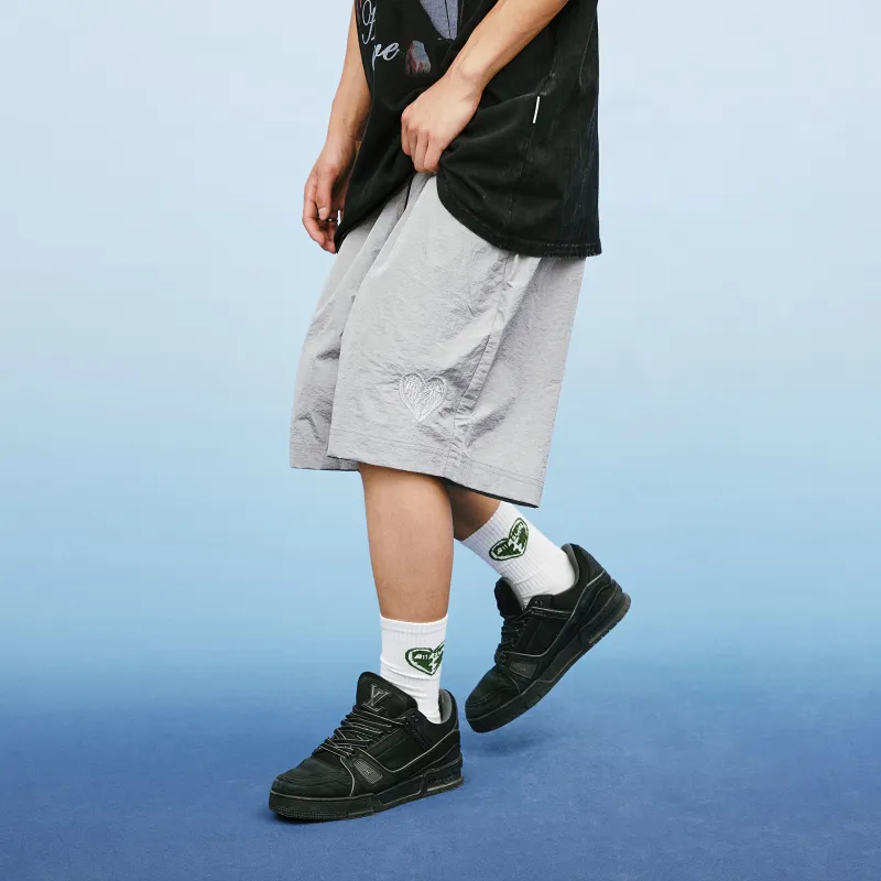 A11SLAVE Loose Fit Shorts Unisex Gray-6